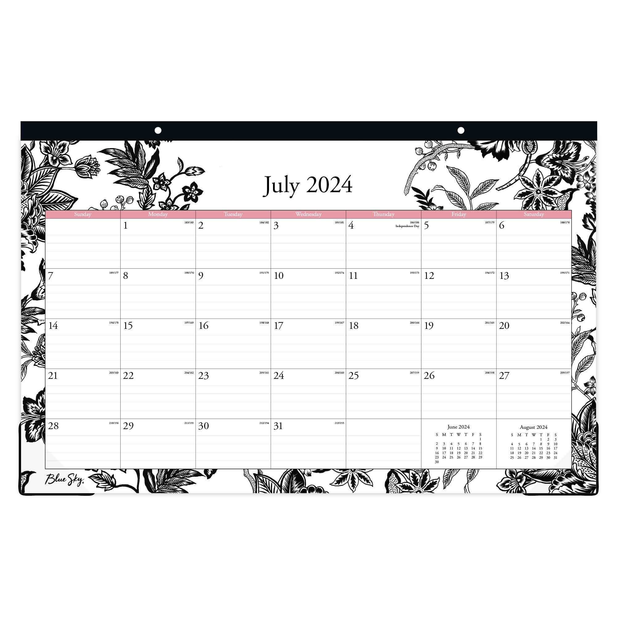 2024-2025 Blue Sky Planning Monthly Desk Pad Calendar, 17&amp;quot; X 11&amp;quot;, Analeis, July 2024 To June 2025, 130617-A25 - July 2024 - June 2025 Desk Calendar