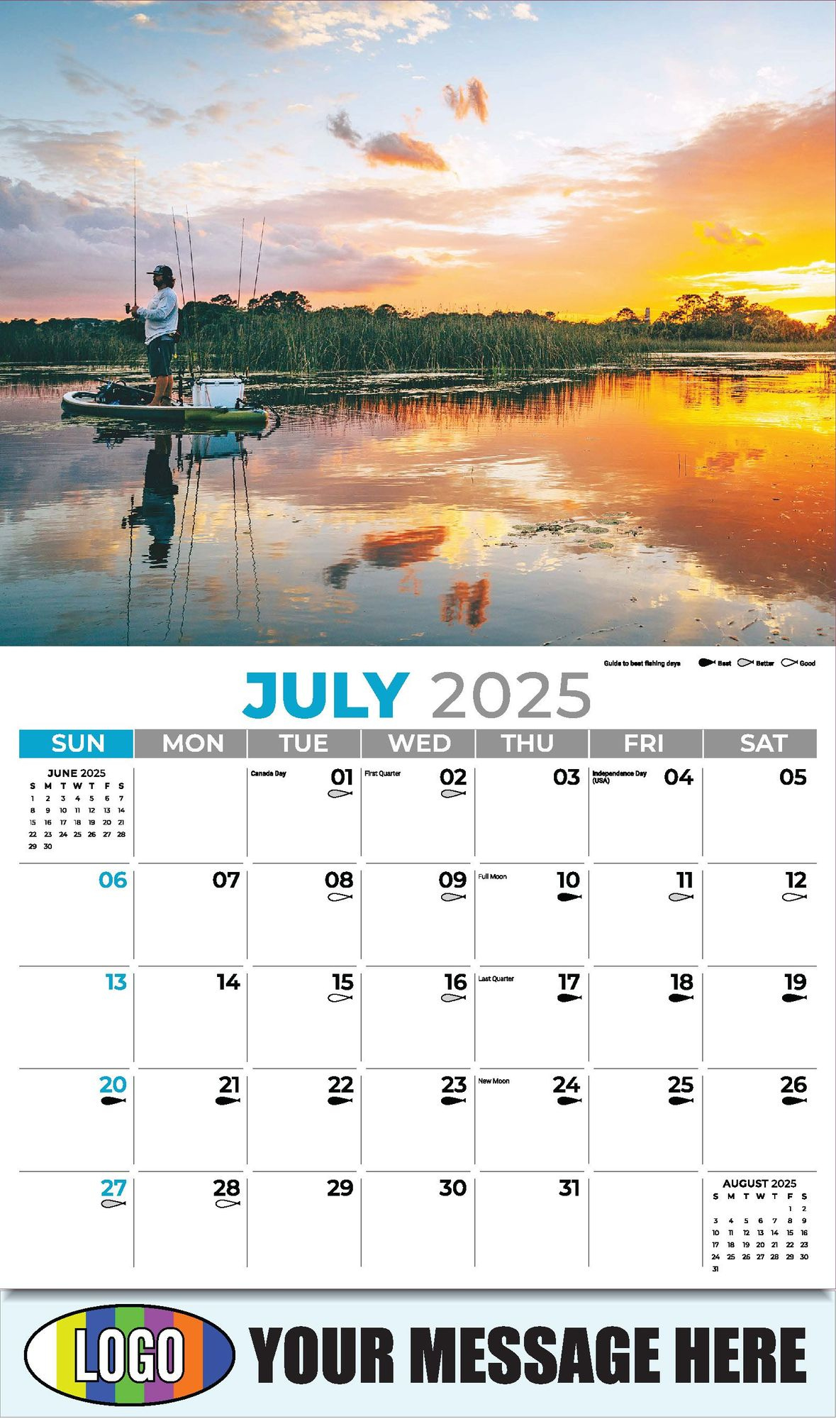 2025 Business Promotion Calendar | Fishing And Hunting - Fishing Calendar For June 2025