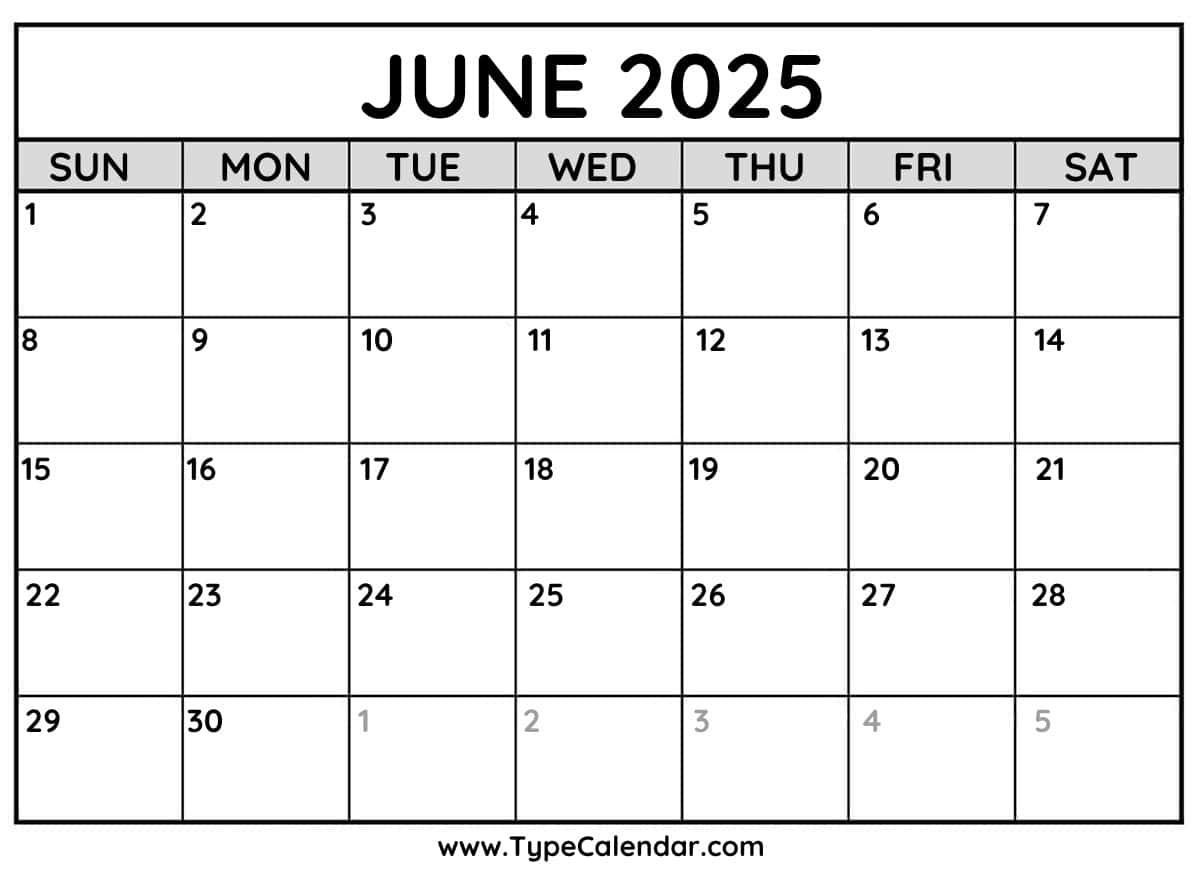2025 Calendar - Printable Calendar 2025 With Holidays - June 2025 Weather Calendar