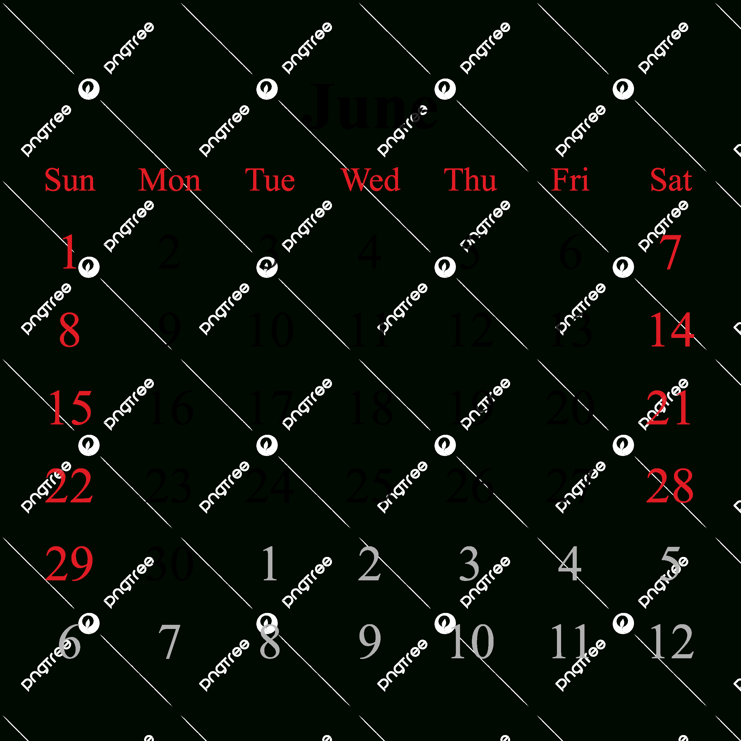 Calendar June 2025 Vector, June 2025, Calendar June 2025, Monthly - June 2025 Calendar Png