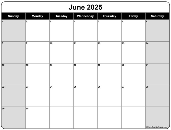 June 2025 Printable Calendar