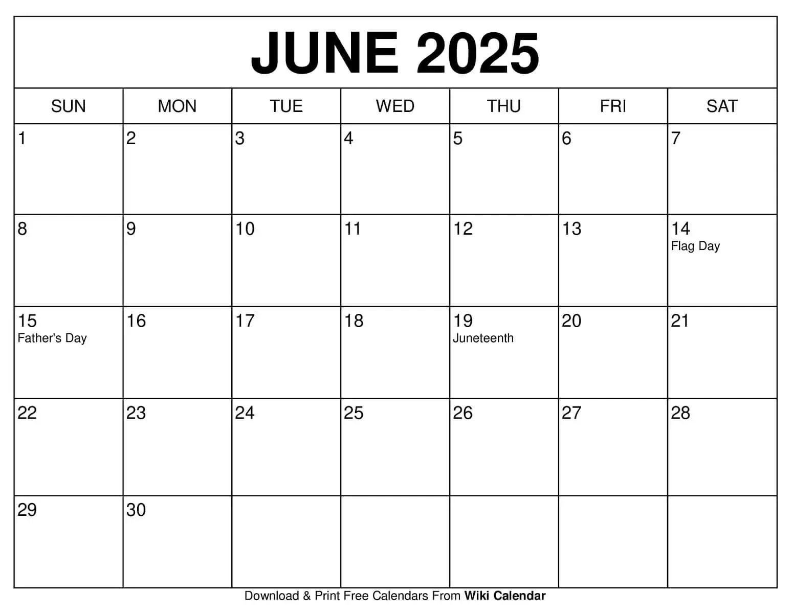 June 2025 Calendar - Printable Templates &amp;amp; More - Show Me The June 2025 Calendar