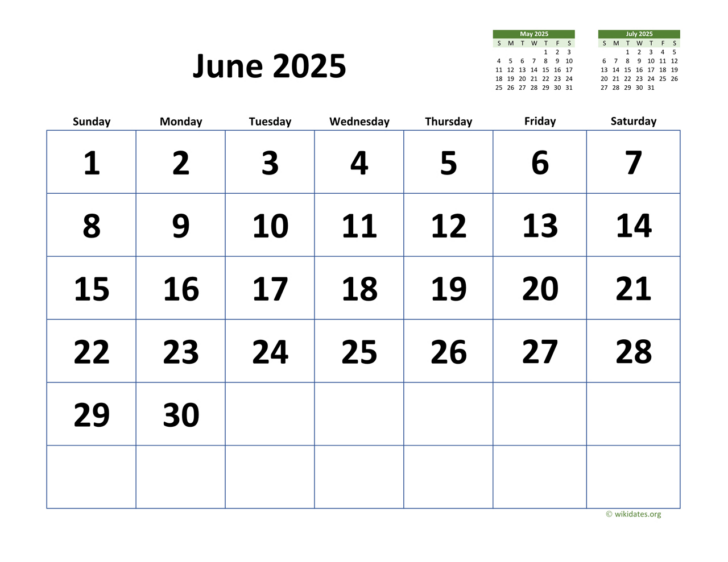 June 2025 Calendar Wiki