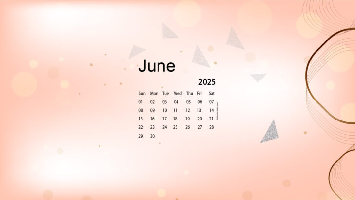 June 2025 Calendar Wallpaper