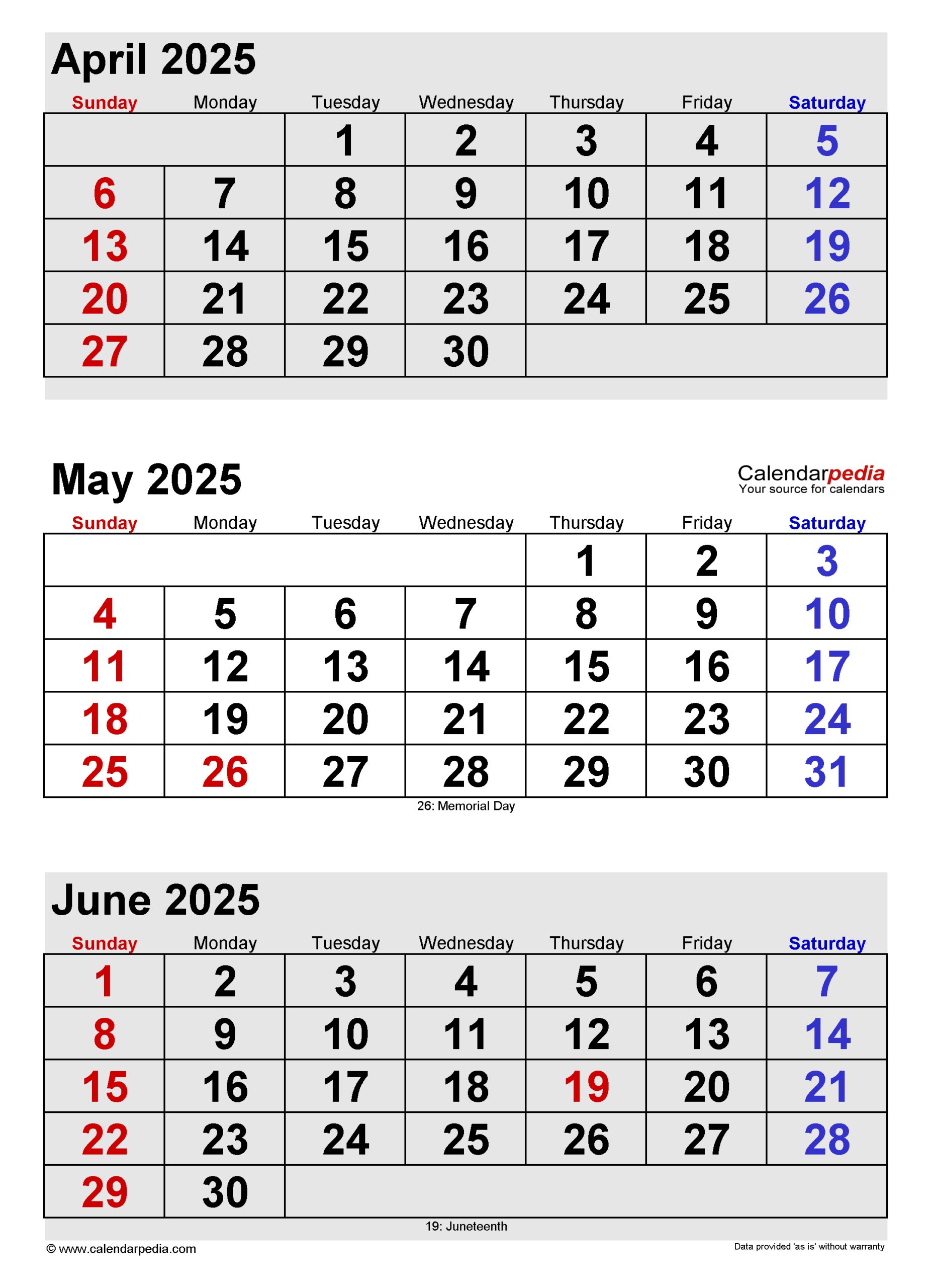 May 2025 Calendar | Templates For Pdf, Excel And Word - April May June 2025 Calendar