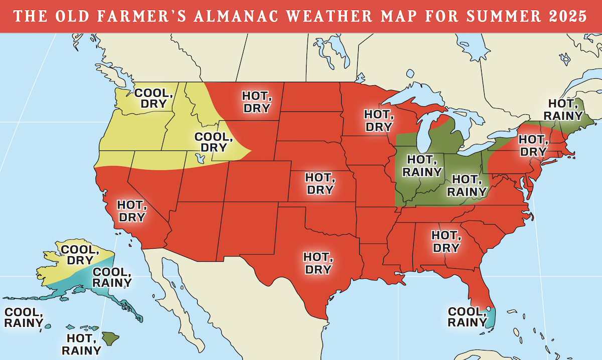 Summer 2025 Weather Predictions From The Old Farmer&amp;#039;S Almanac - June 2025 Weather Calendar