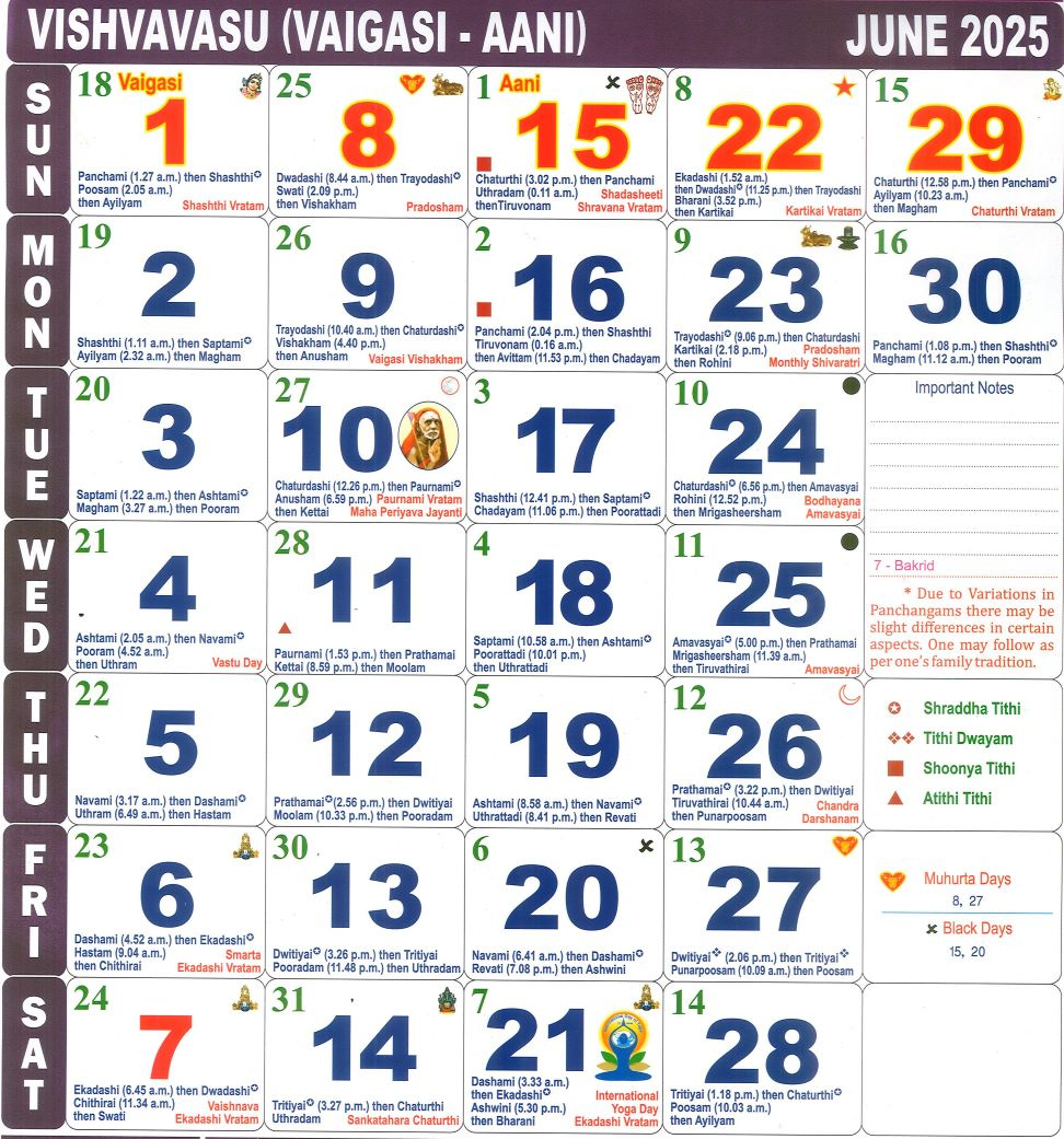 Tamil Calendar June Month , 2025 - June 2025 Tamil Calendar Muhurtham Dates