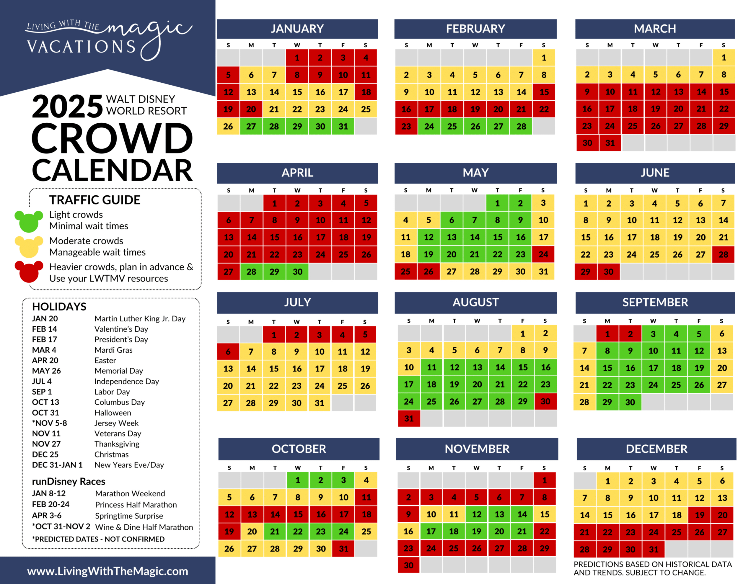Walt Disney World 2025 Crowd Predictions And Tips - Disneyland Crowd Calendar June 2025