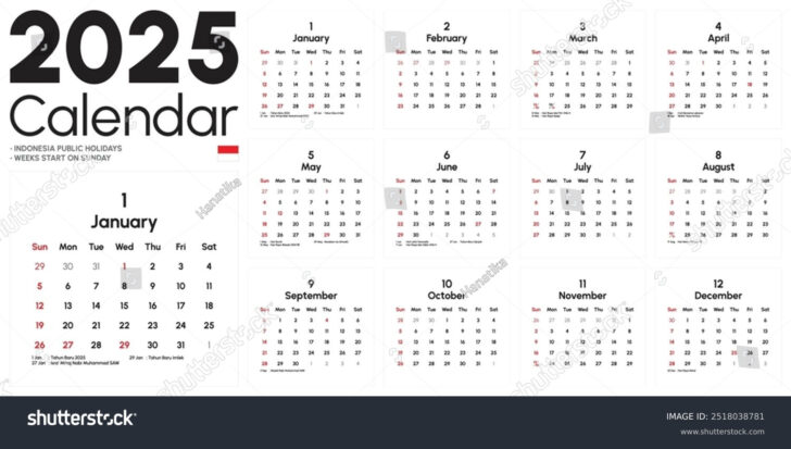 Printable Calendar 2025 Indonesia