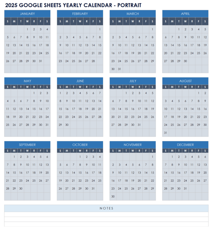 Google Printable Calendar 2025
