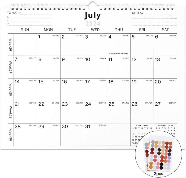July Calendar 2025 Waterproof