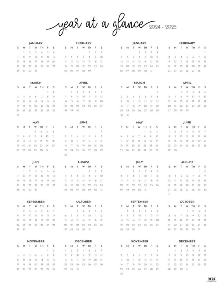 2024 2025 Calendar Printable Free
