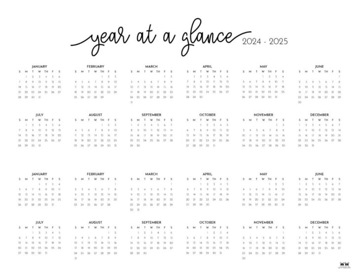 2024 To 2025 Calendar Printable