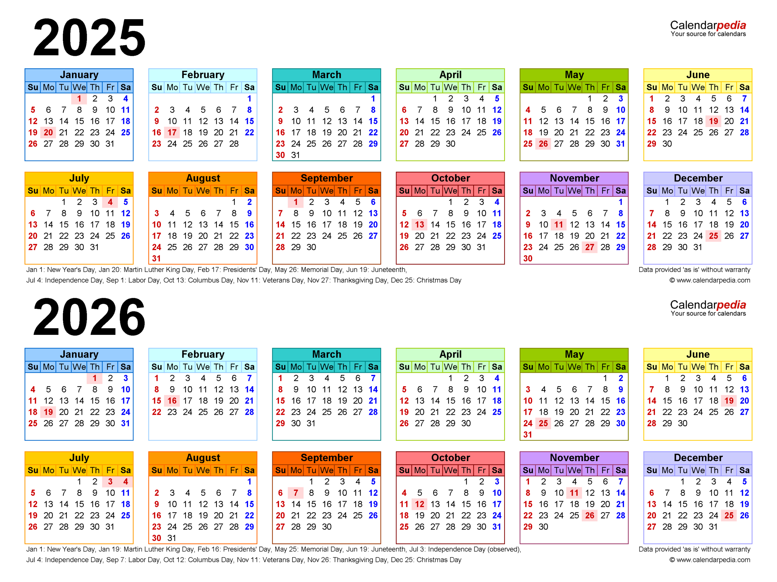2025-2026 Two Year Calendar - Free Printable Pdf Templates - Free Printable Calendar 2025 And 2026