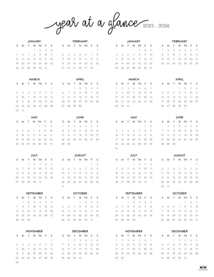 Printable Calendar 2025 26