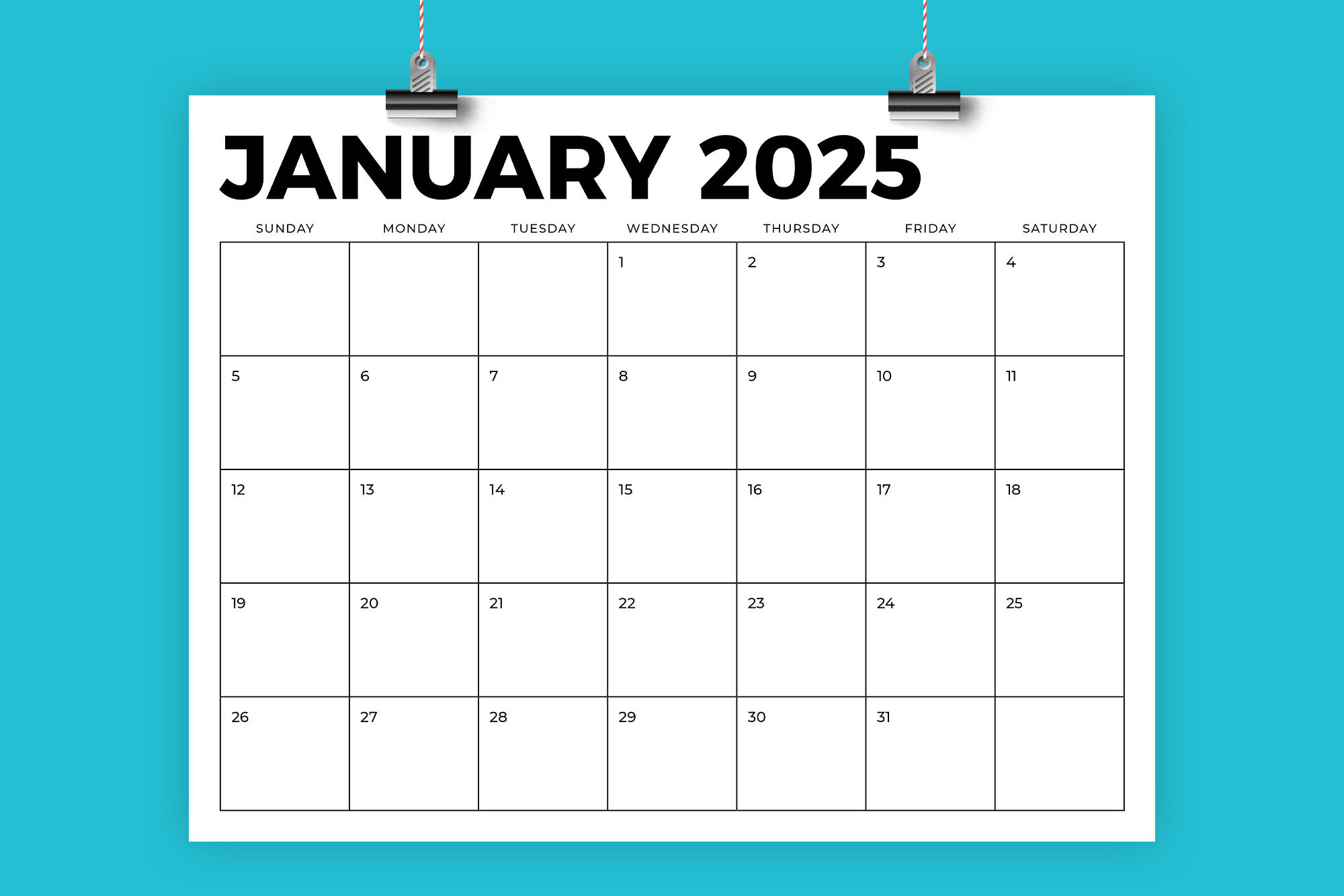 2025 8.5 X 11 Inch Calendar Templaterunning With Foxes - Printable Calendar 2025 Cyprus