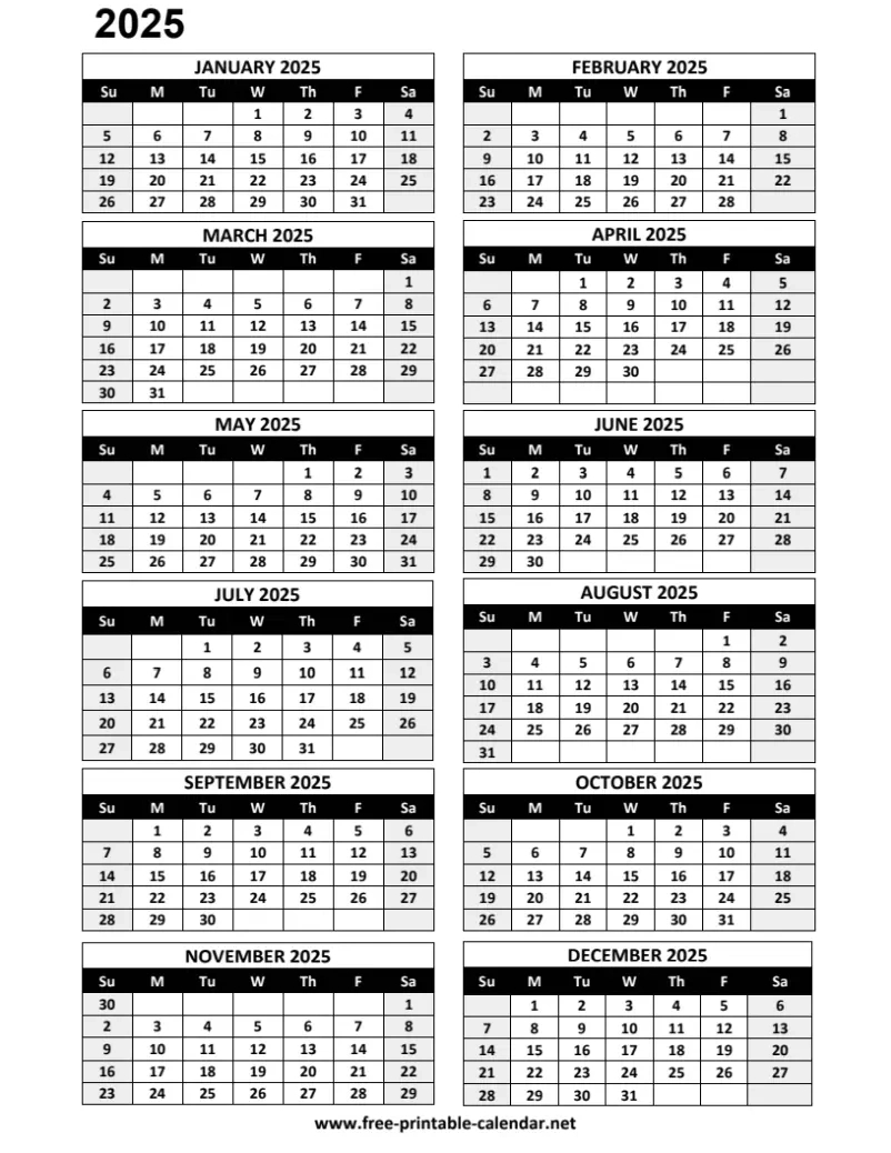 2025 Calendar - 2025 Fiscal Calendar Printable