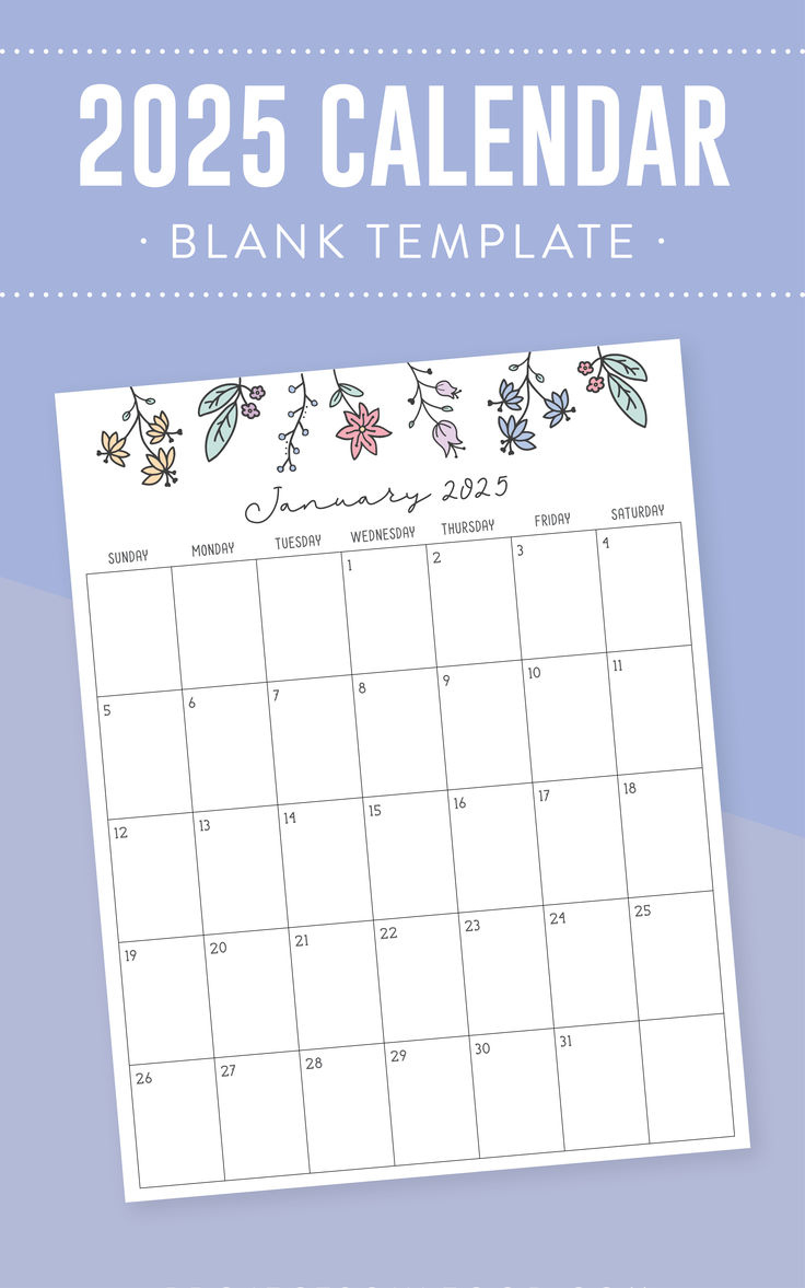 2025 Calendar - Free Printable Calendar 2025 Pinterest