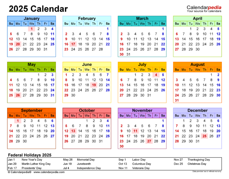 Printable Calendar 2025 Sri Lanka