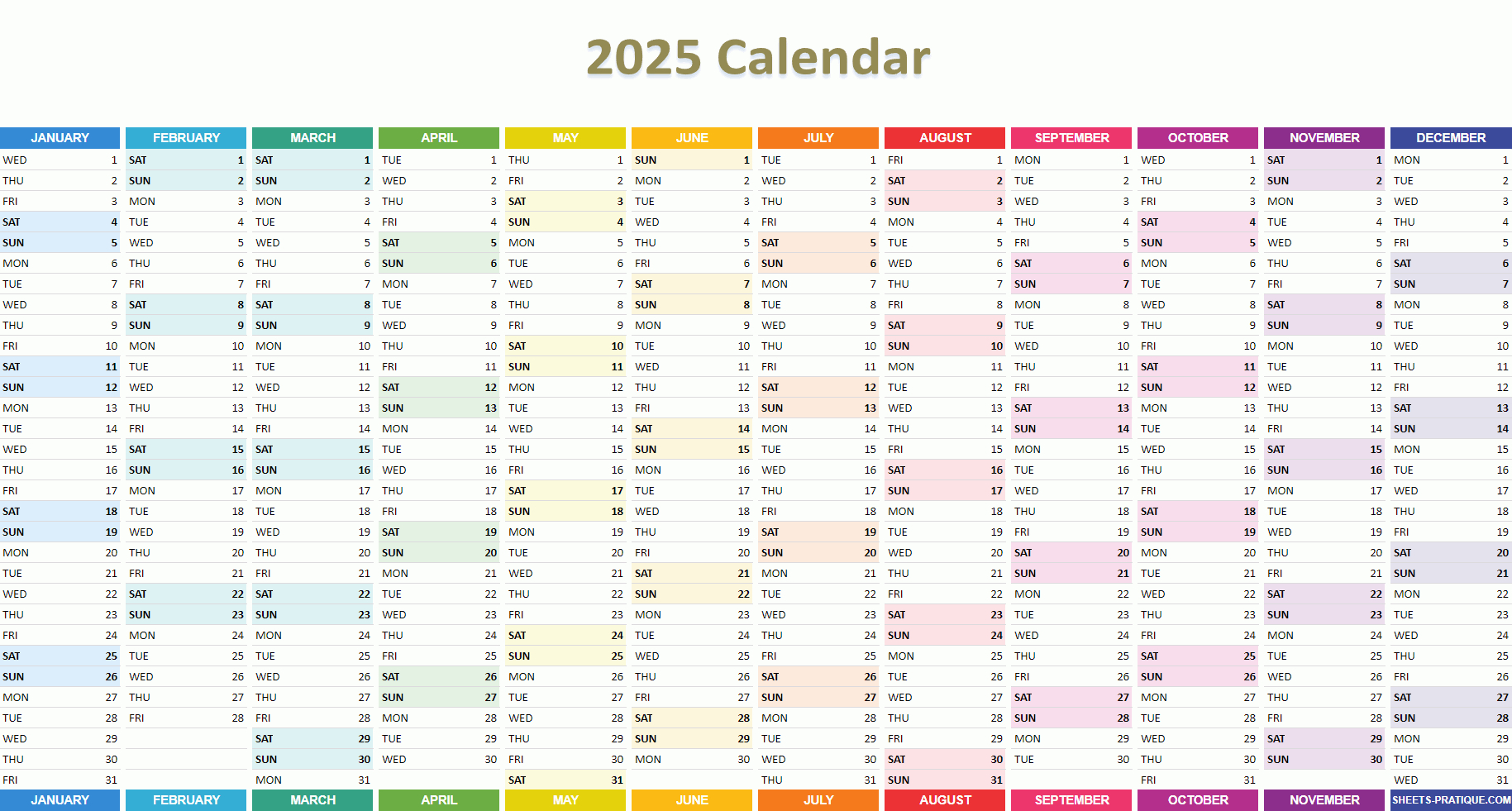2025 Calendar - Google Calendar Printable 2025