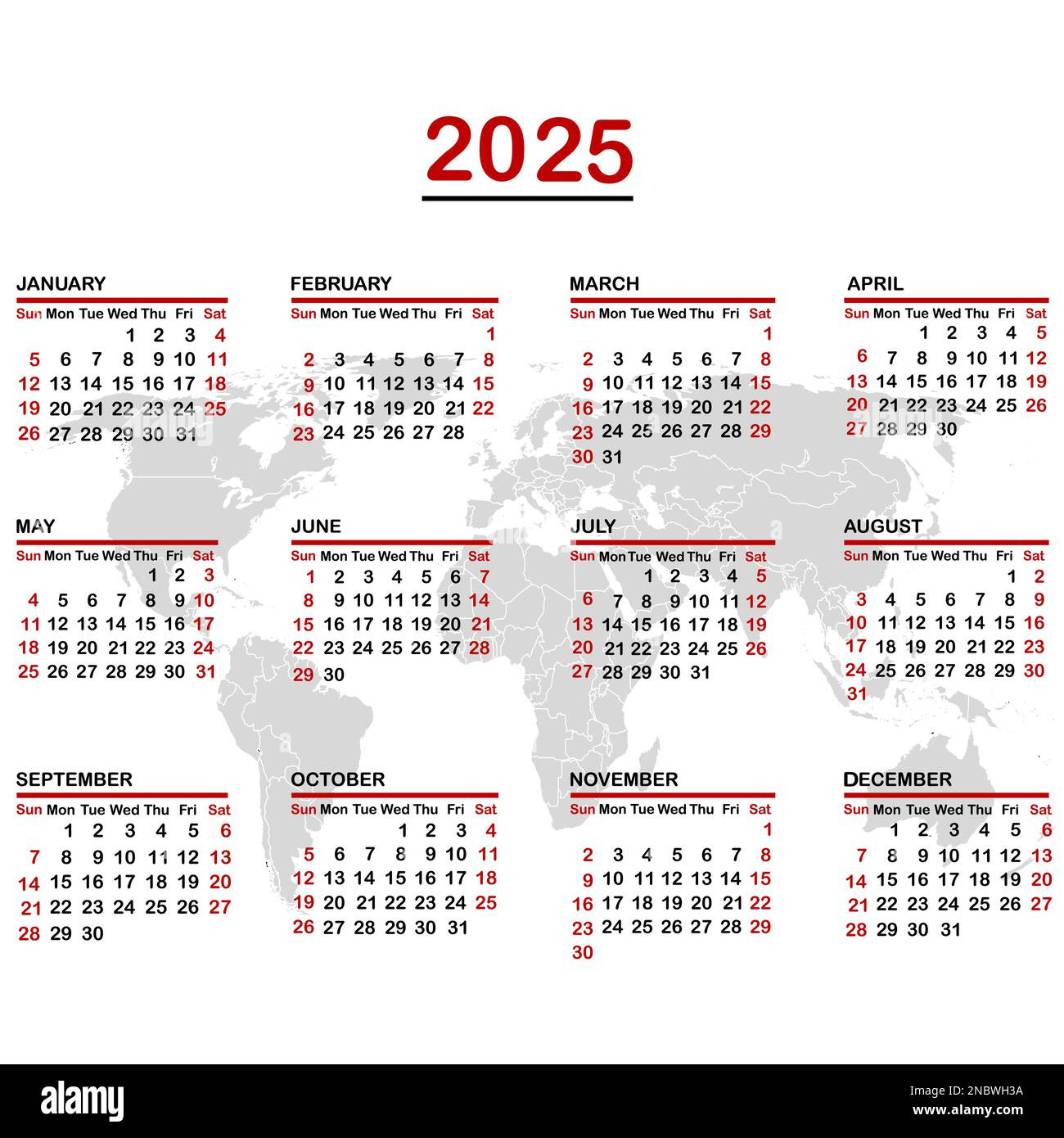 2025 Calendar Stock Vector Images - Page 3 - Alamy - Printable Calendar 2025 Hong Kong with Holidays