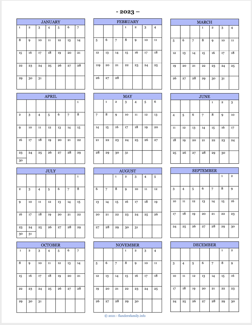 2025 Calendars - Printable Calendar 2025 Waterproof