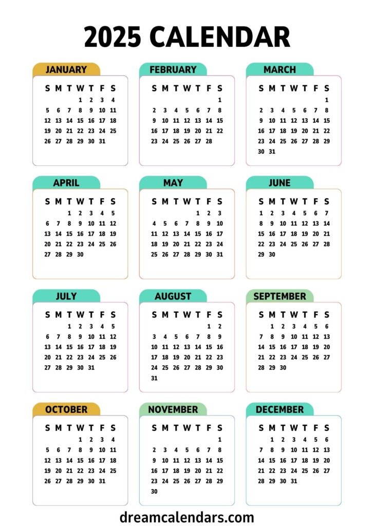 Best Free Printable Calendar 2025
