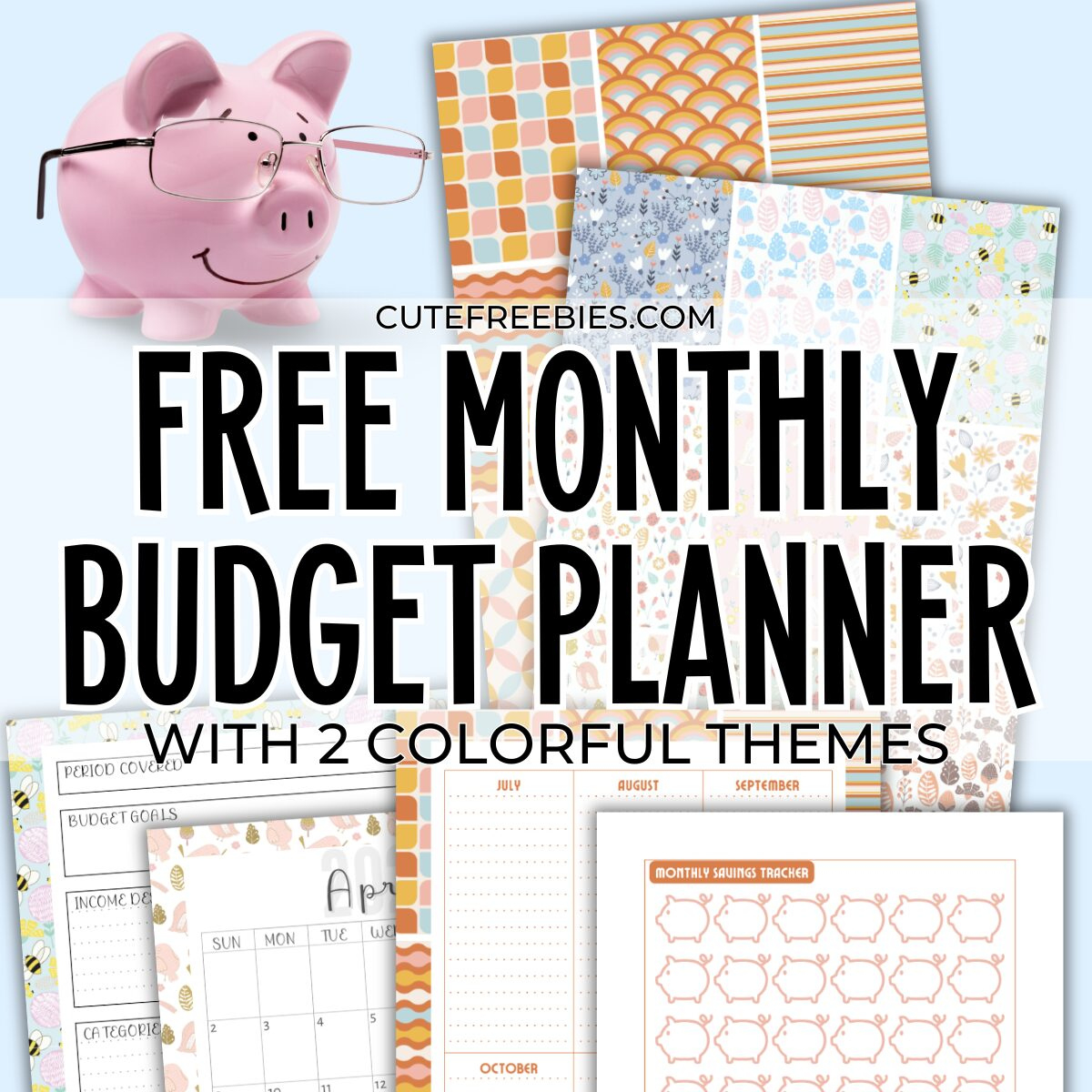 2025 Free Printable Monthly Budget Planner - Cute Freebies For You - Printable Budget Calendar 2025