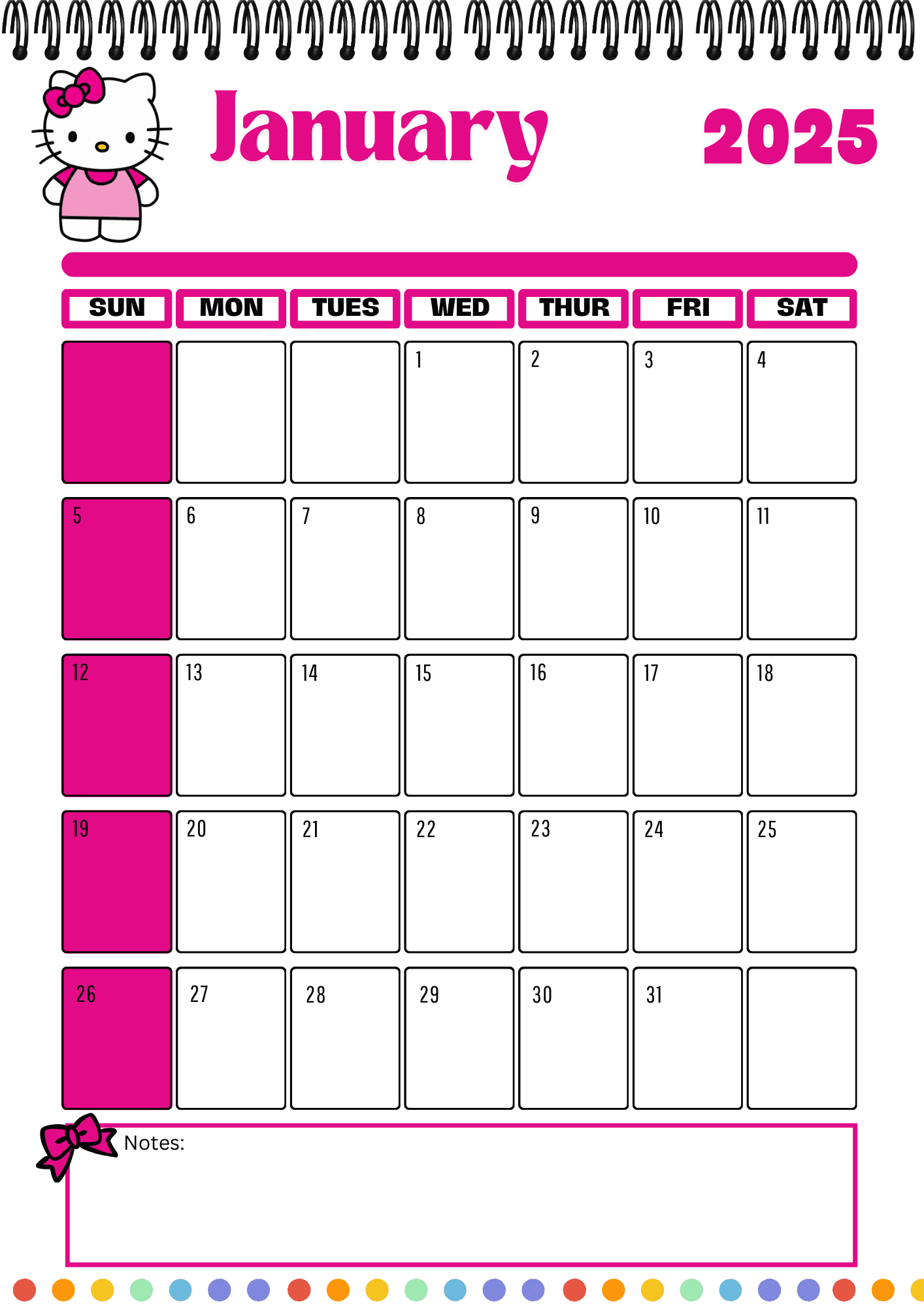 2025 Hello Kitty Calendarhoneynavarrete - Raket.ph - Printable Calendar 2025 Hello Kitty