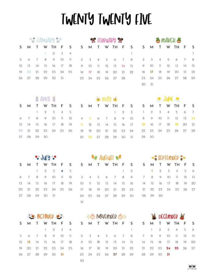 2025 Daily Calendar Printable