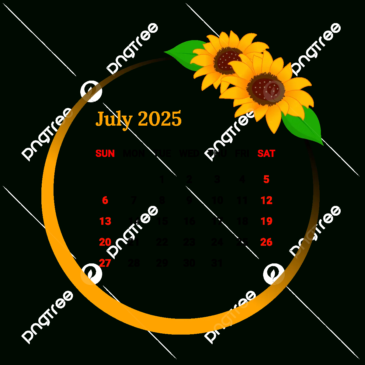 2025 July Month Calendar Vector, Monthly Calendar, Calendar, July - July Calendar 2025 Png