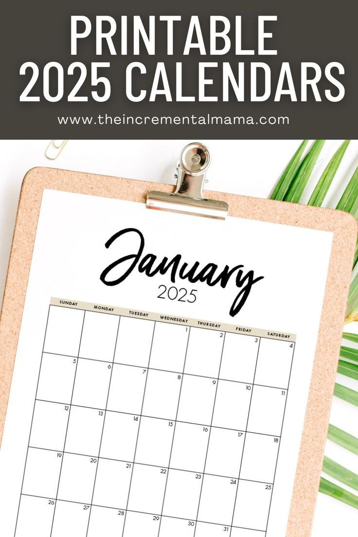 2025 Monthly Calendar Printables - Free Pdfs - Free Printable Calendar 2025 Waterproof