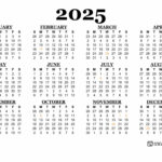 2025 Printable Calendar | 123Calendars – Calendar Labs 2025 Printable Calendar