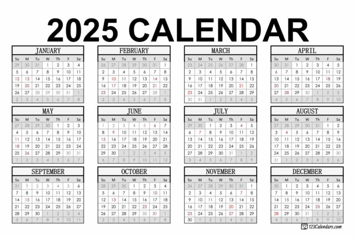 Printable Calendar 2025 Wincalendar
