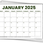 2025 Printable Calendars (56 Free Pdf Printables) – 8×11 Printable Calendar 2025