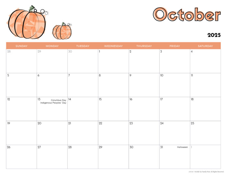 Free Printable Calendar 2025 For Kids