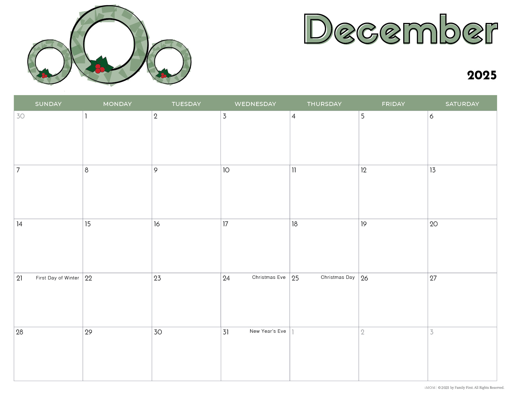 2025 Printable Calendars For Kids - Imom - Free Printable Calendar 2025 Kids