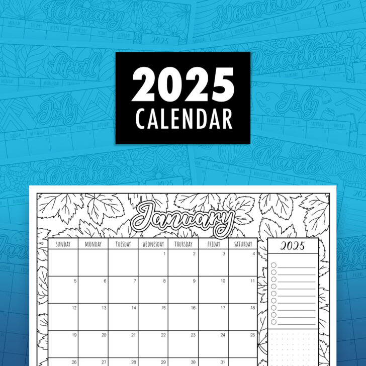 Printable Calendar 2025 Color