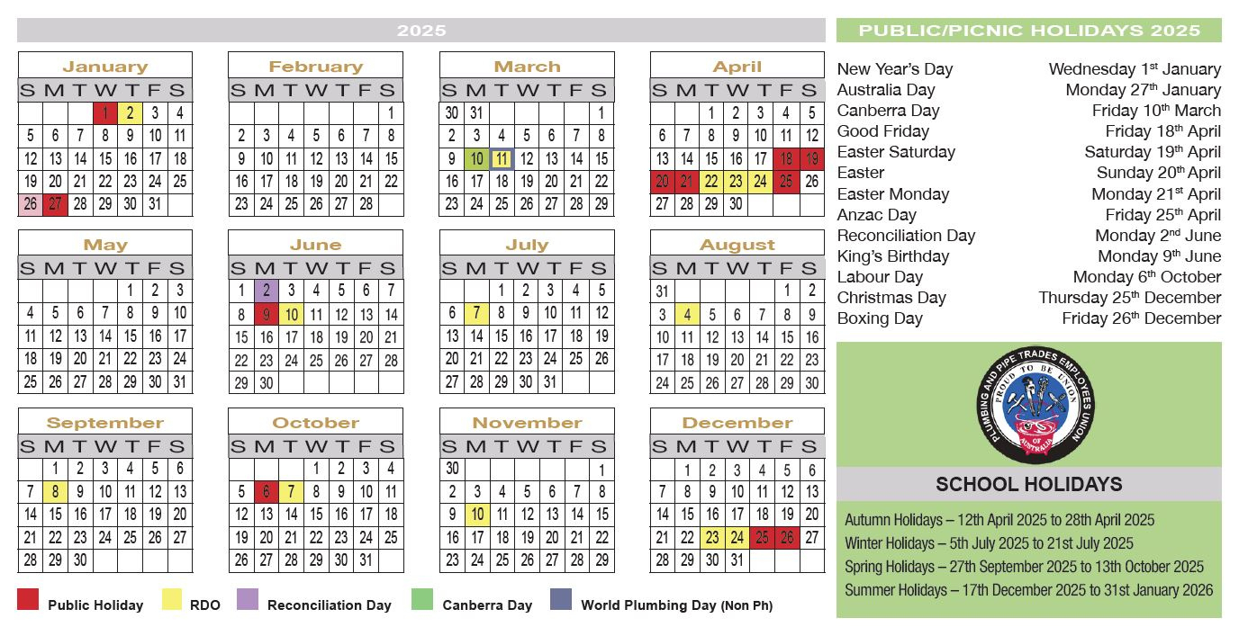 2025 Rdo Calendar - Cfmeu Rdo Calendar 2025 Vic Printable