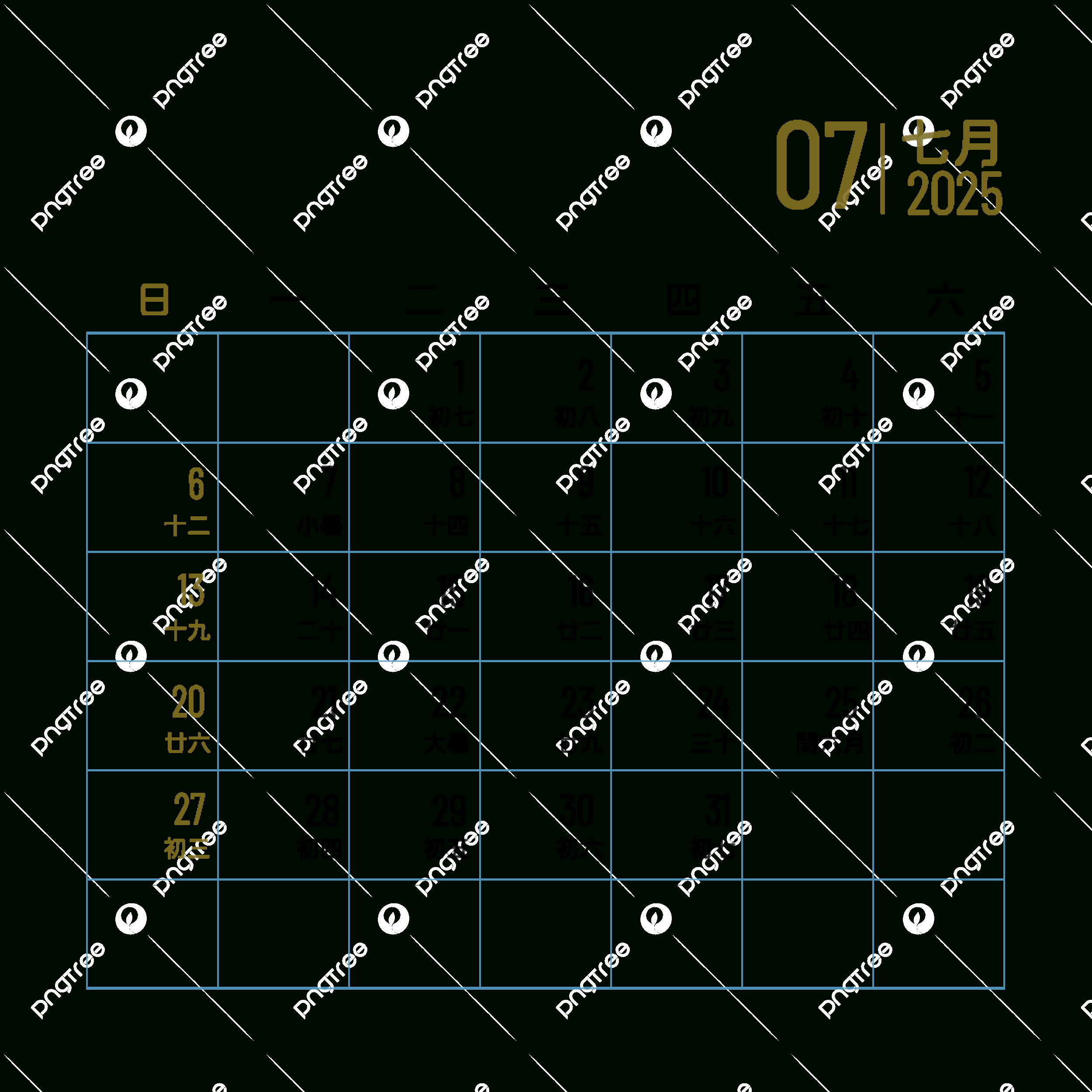 2025 Traditional Chinese Calendar July Summer Vector, 2025 - July 2025 Chinese Calendar