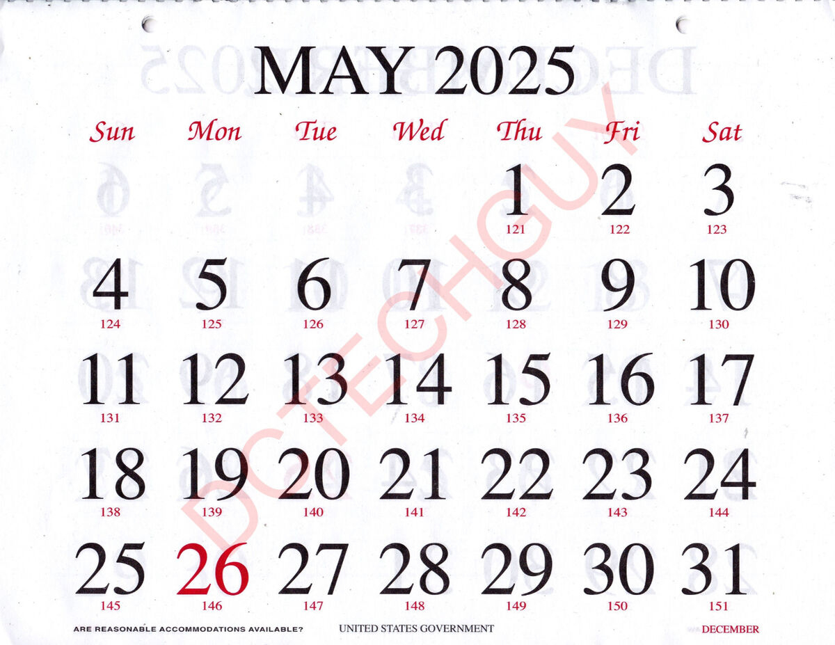 2025 Us Government Wall Calendar (Single) Nsn 7501-01-664-9508 - 2025 United States Government Calendar Printable