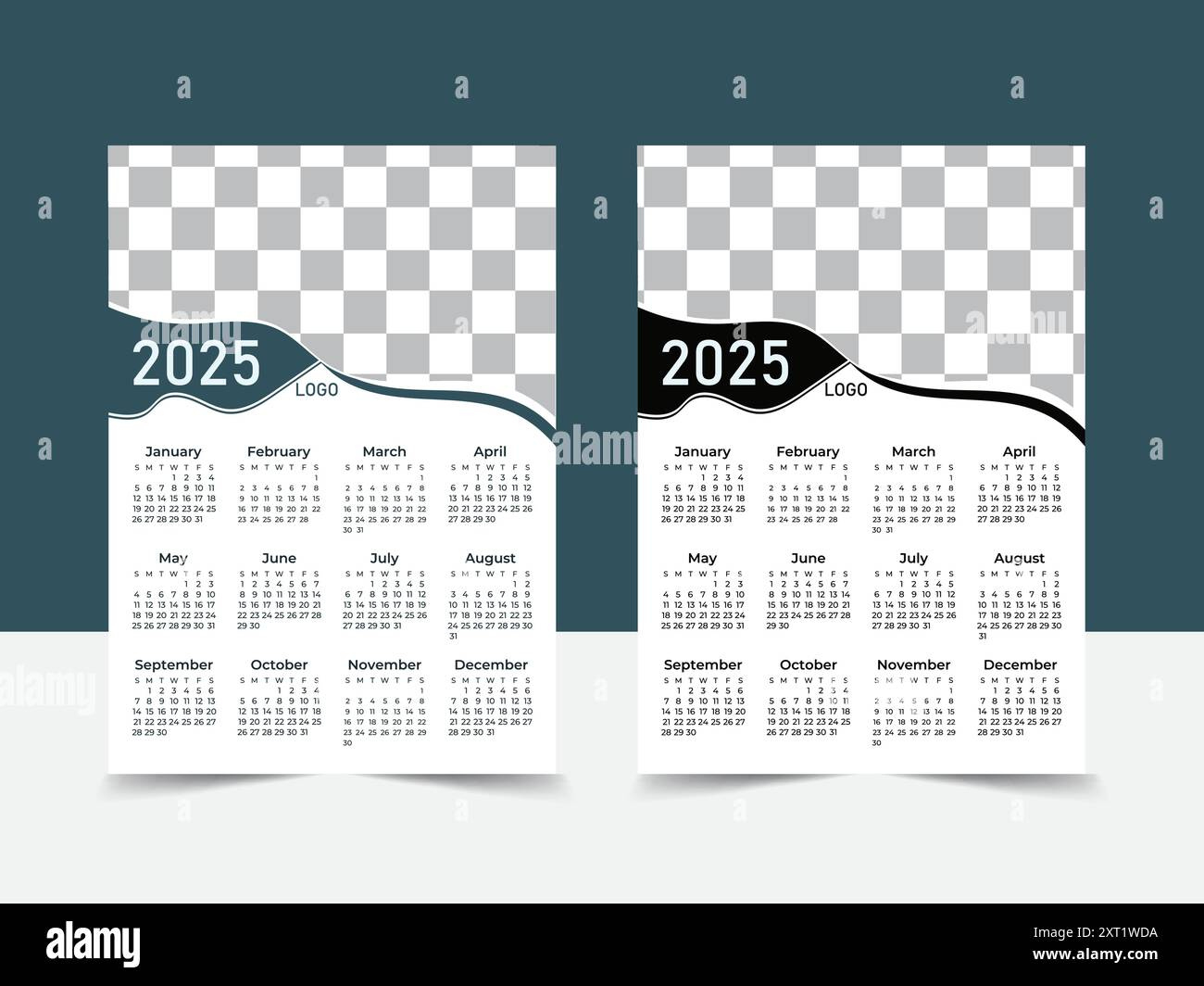 2025 Year Wall Calendar Design With Monthly Event Printable - Printable Calendar 2025 Design