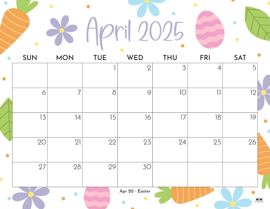 April 2025 Calendars - 107 Free Printables | Printabulls - Free Printable Calendar 2025 April