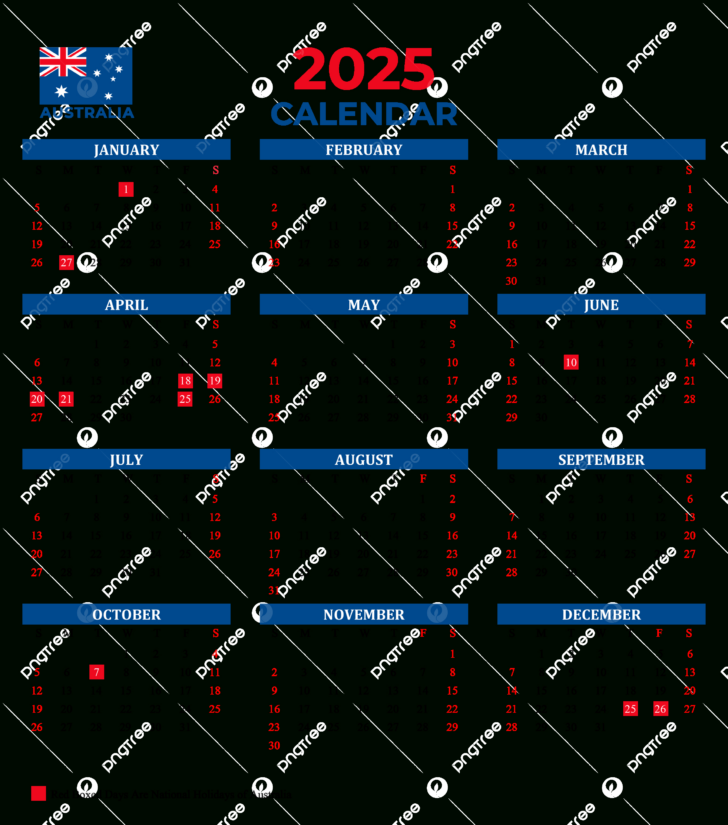 Printable Calendar 2025 Australia