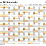 Australia Calendar 2025 – Free Printable Excel Templates – Printable Calendar 2025 South Australia