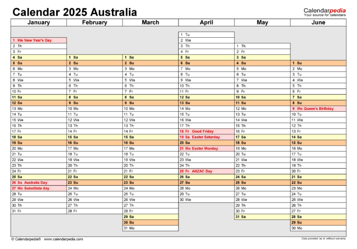 Printable Calendar 2025 Victoria