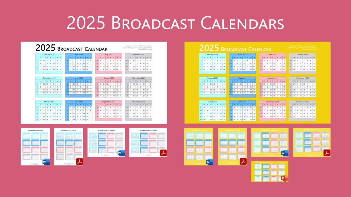Broadcast Calendar 2025 – Free Downloads – Customizable - Broadcast Calendar 2025 Printable