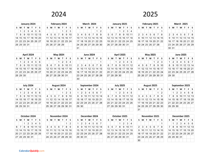 Calendar 2024 2025 Printable