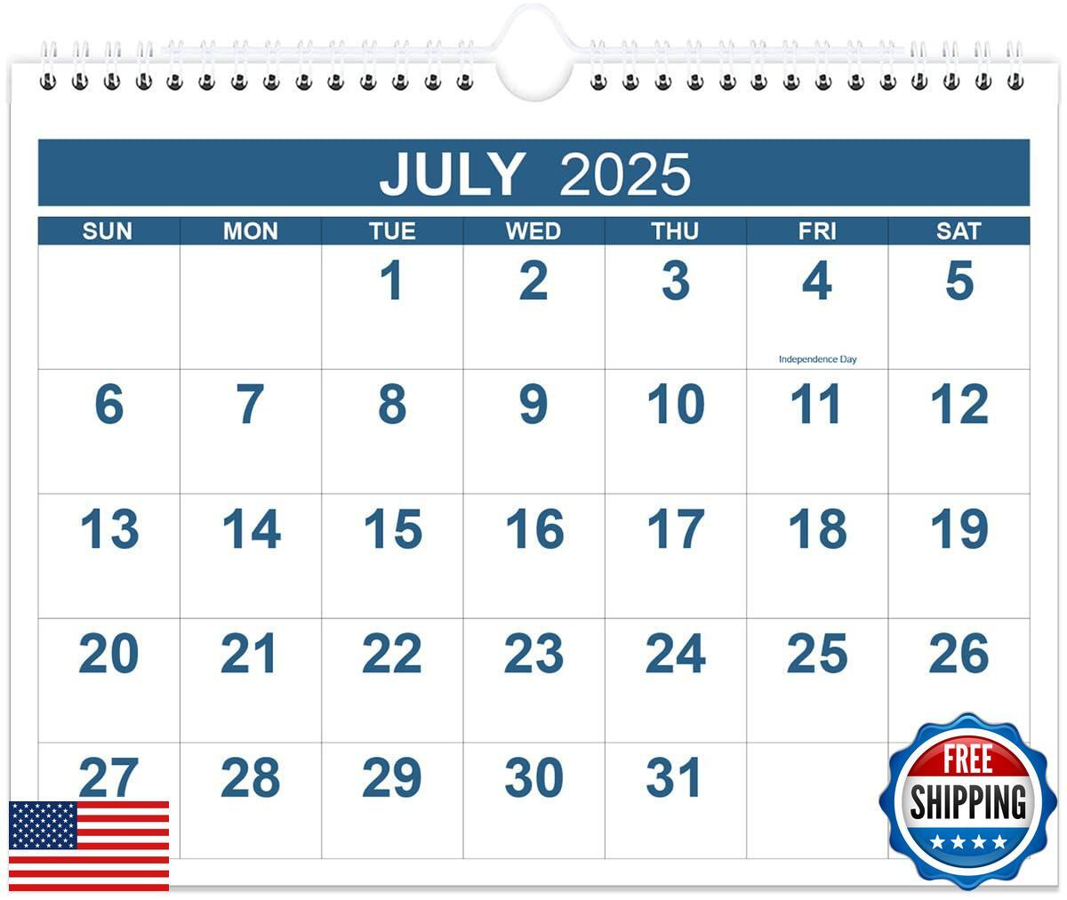 Calendar 2025-2026 - Wall Calendar From July 2025 To December 2026 - July 2025 Printable Calendar Waterproof