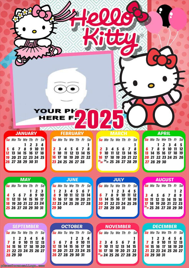 Hello Kitty Calendar 2025 Printable